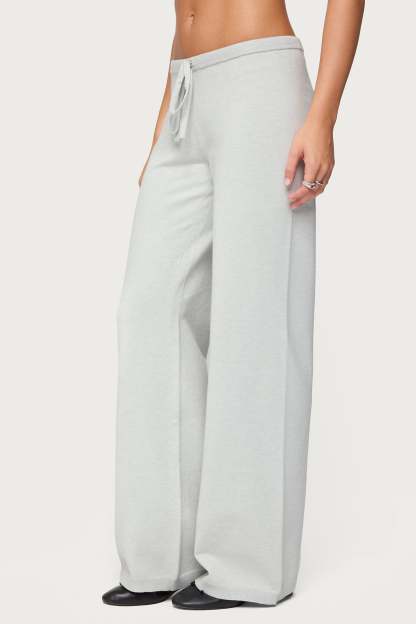 Embryn Knit Pants - LIGHT-GREY-MELANGE