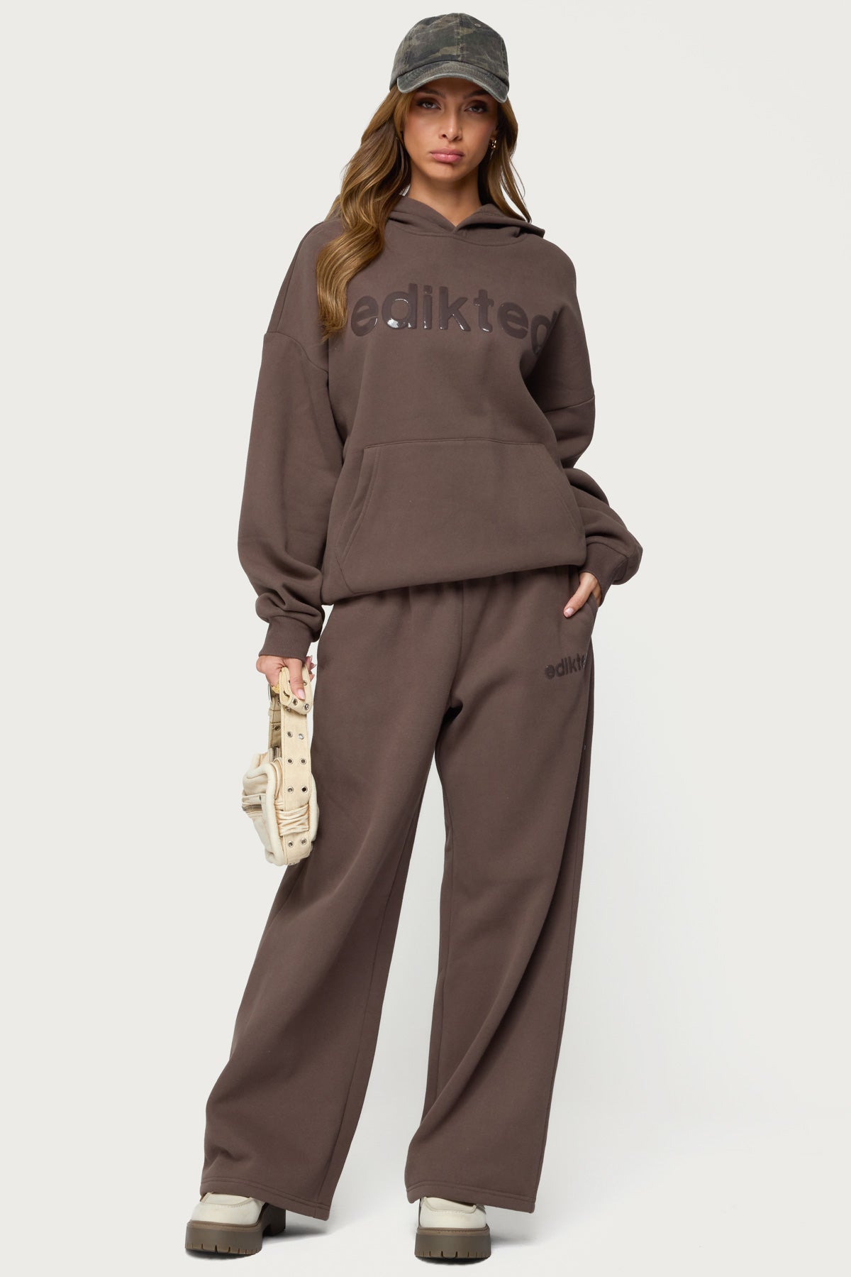 Be Edikted Sweatpants - BROWN