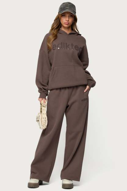 Be Edikted Sweatpants - BROWN