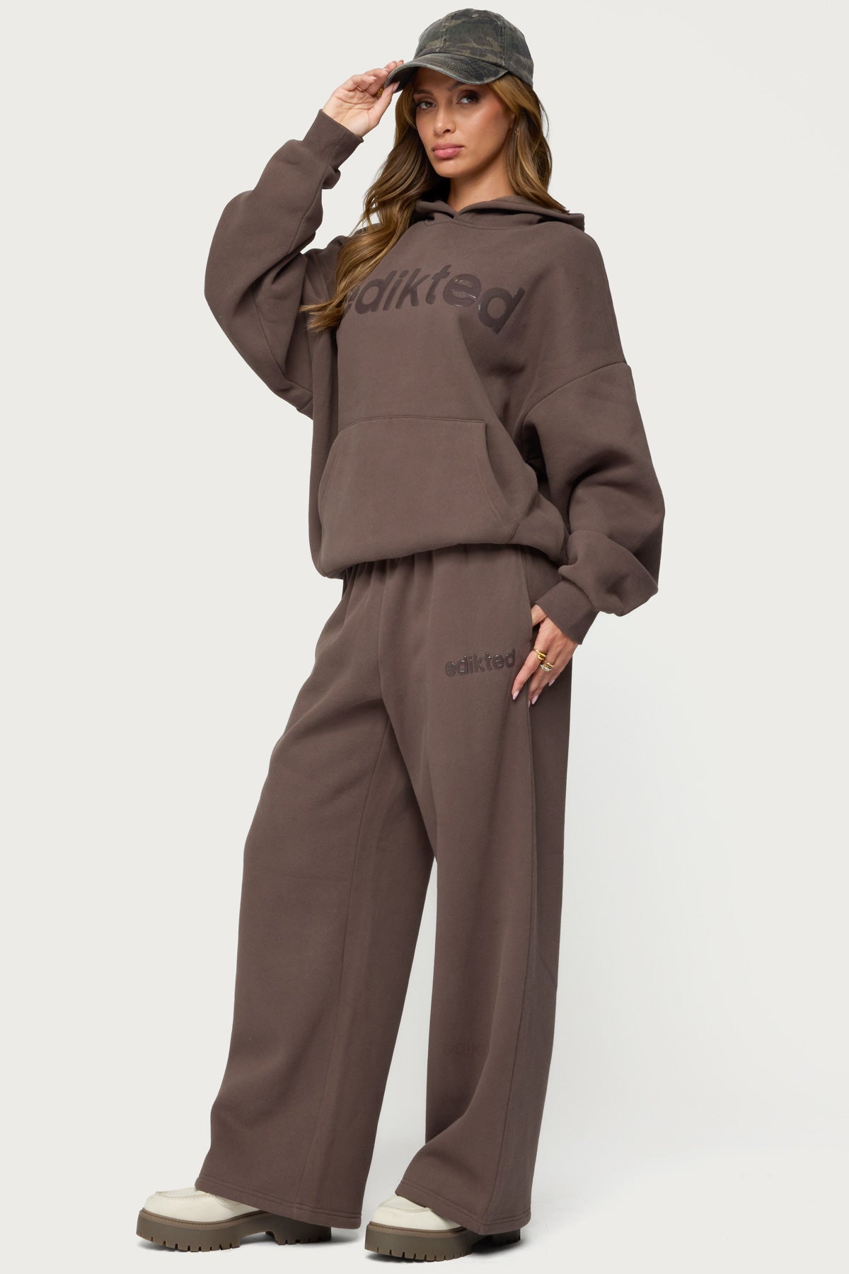 Be Edikted Sweatpants - BROWN