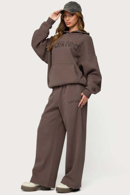 Be Edikted Sweatpants - BROWN