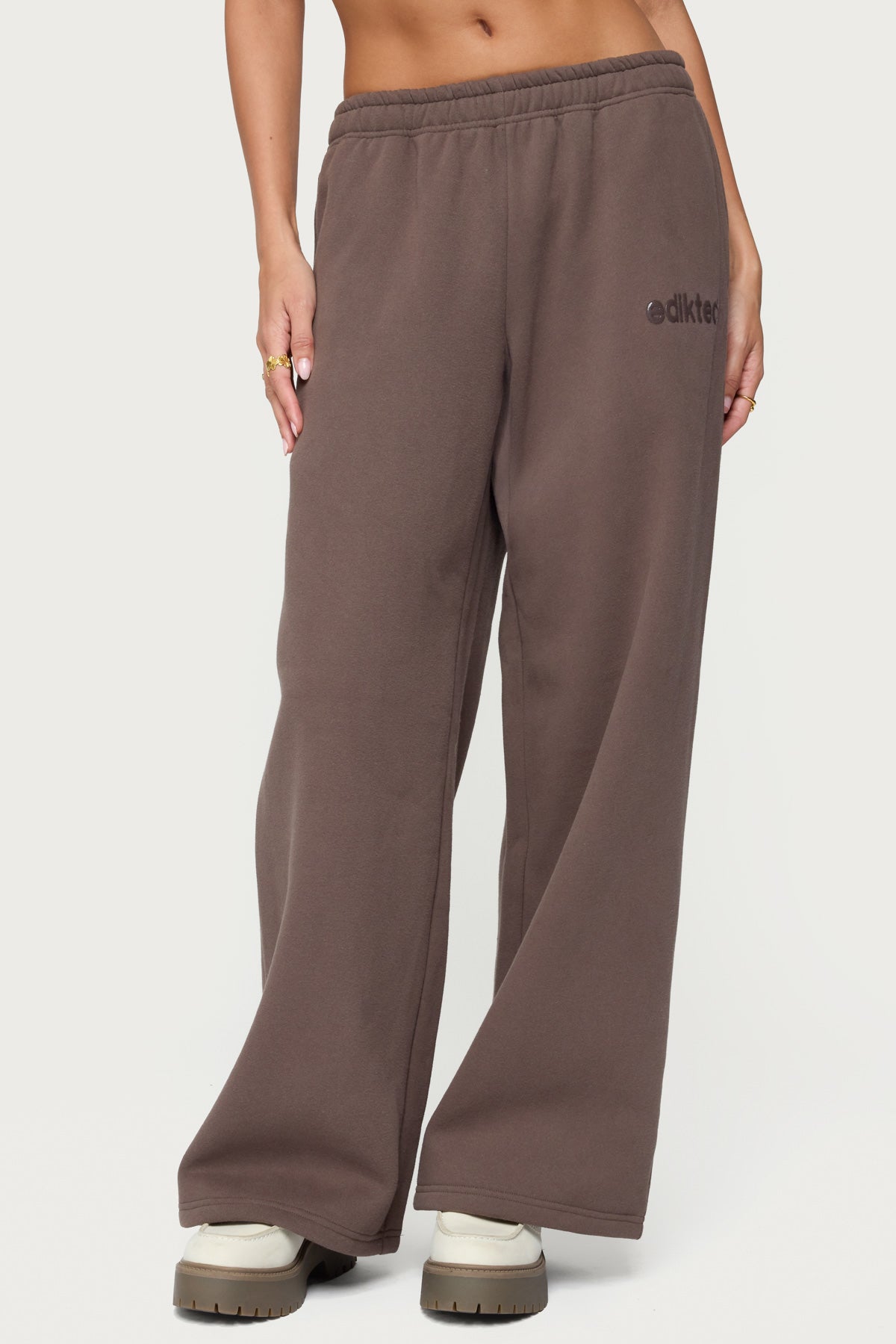 Be Edikted Sweatpants - BROWN