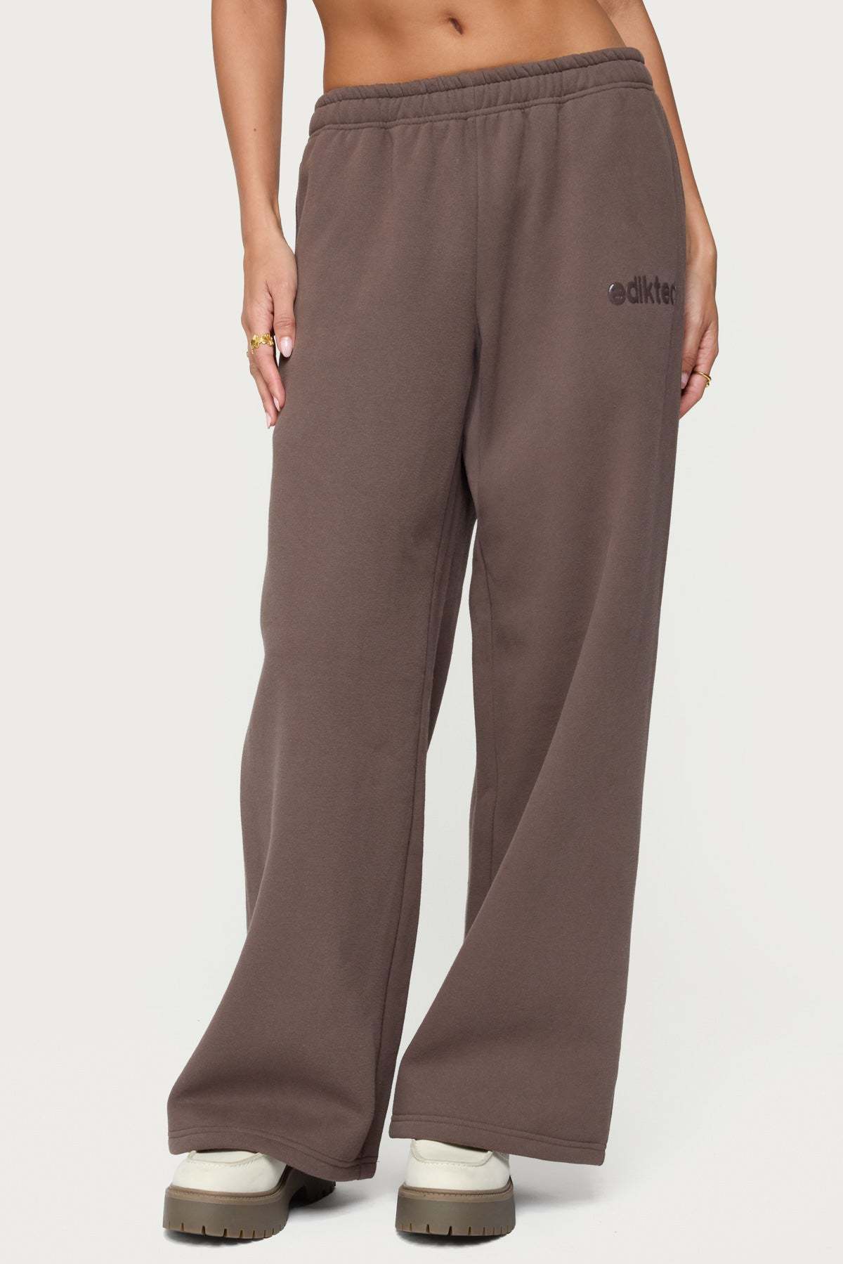 Be Edikted Sweatpants - BROWN