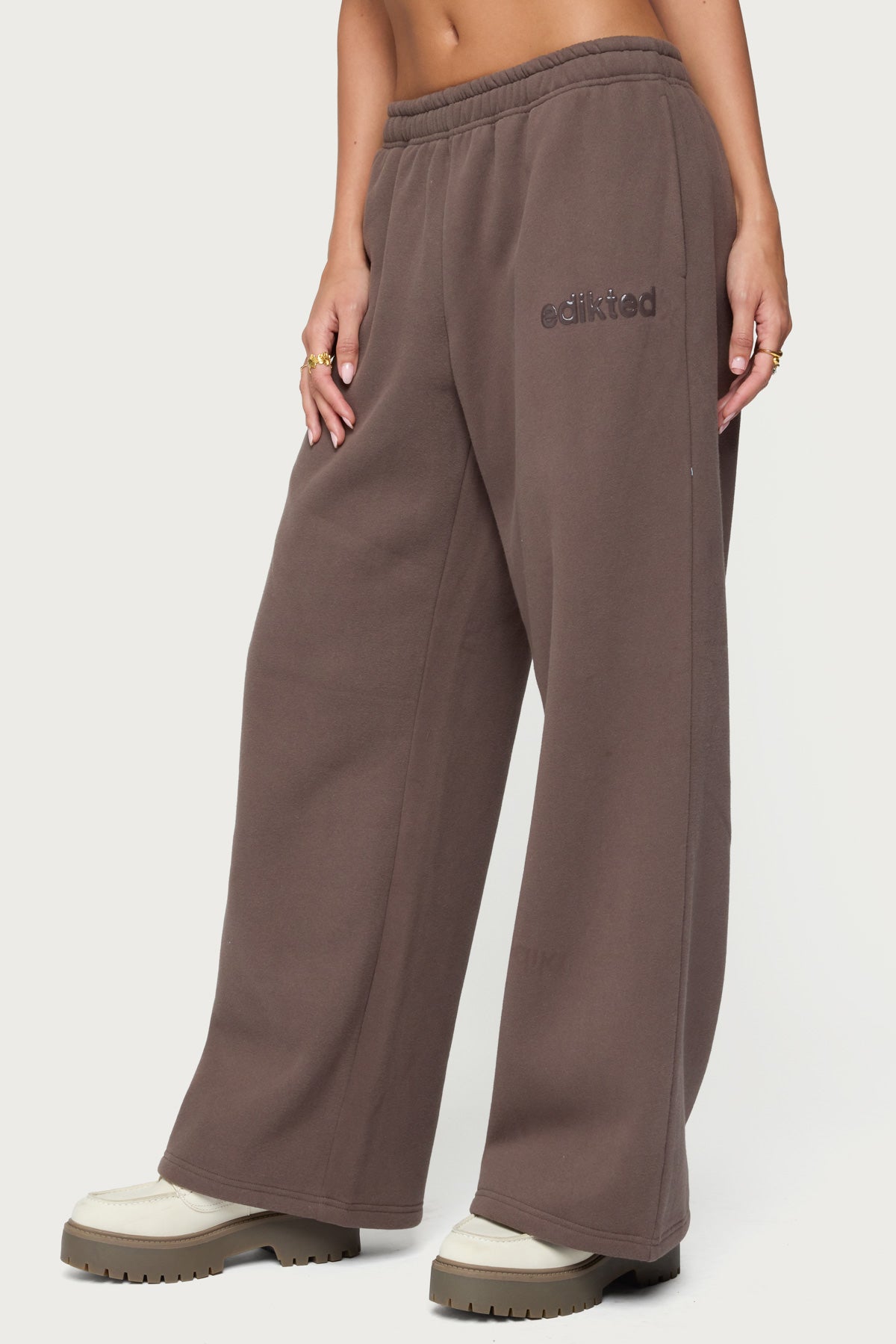 Be Edikted Sweatpants - BROWN