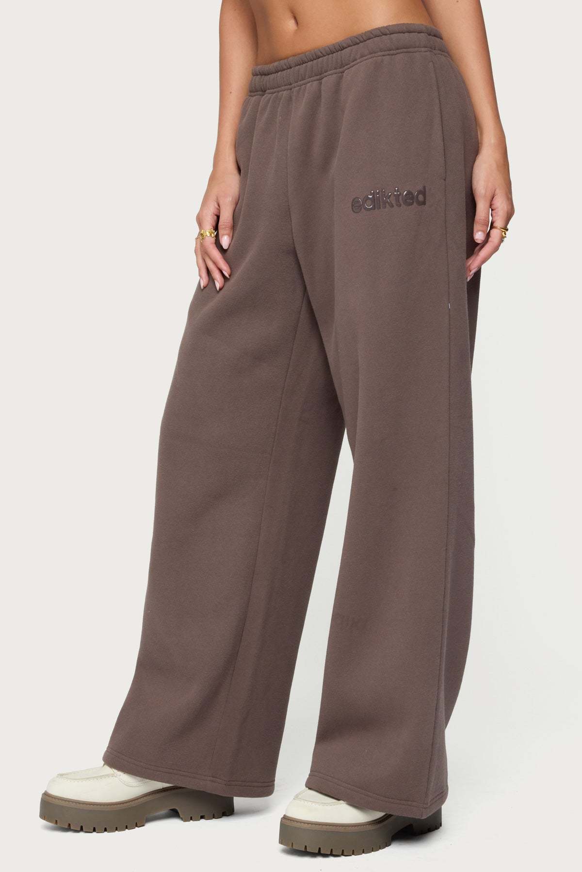 Be Edikted Sweatpants - BROWN