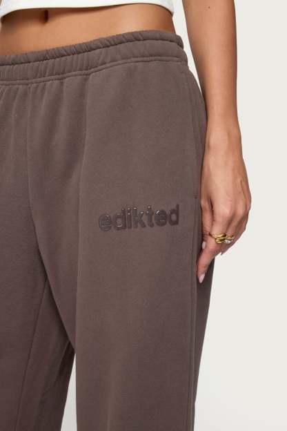 Be Edikted Sweatpants - BROWN