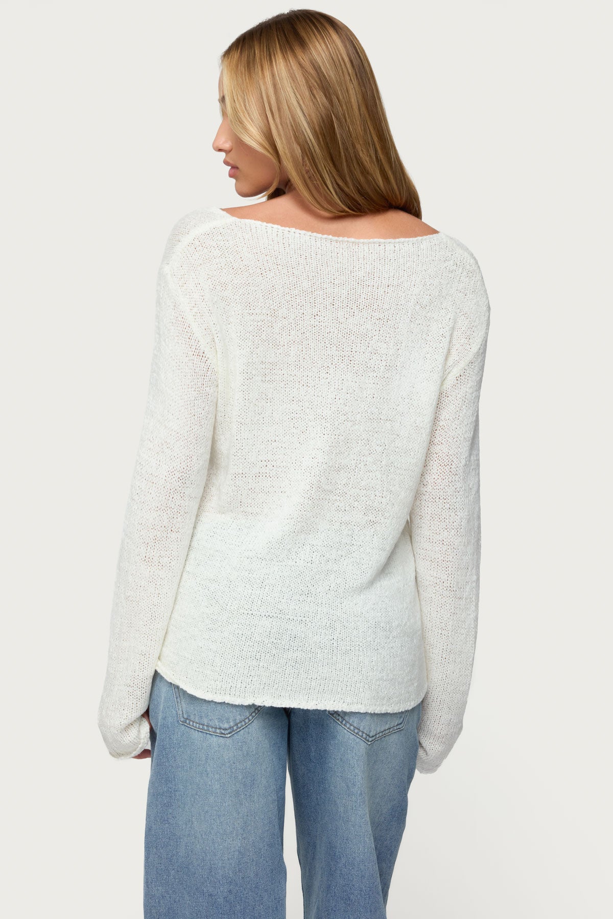 Palm Springs Light Knit Sweater - CREAM