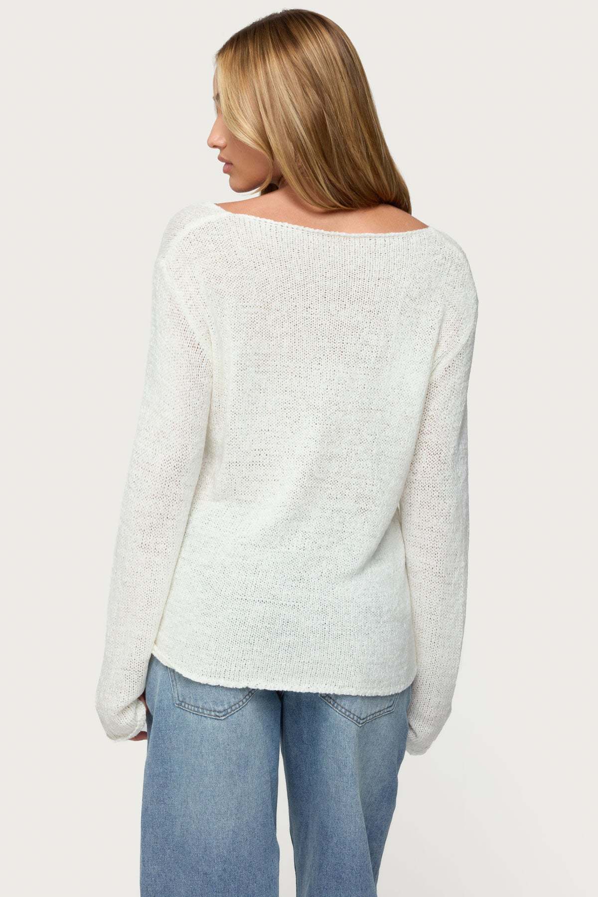 Palm Springs Light Knit Sweater - CREAM