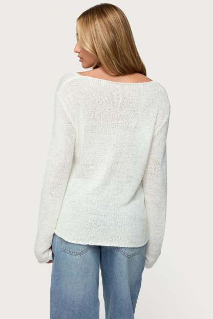 Palm Springs Light Knit Sweater - CREAM