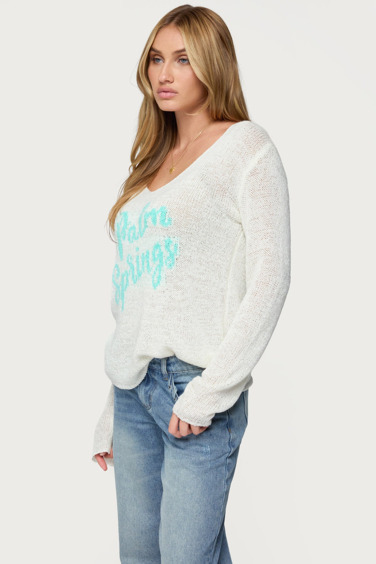 Palm Springs Light Knit Sweater - CREAM
