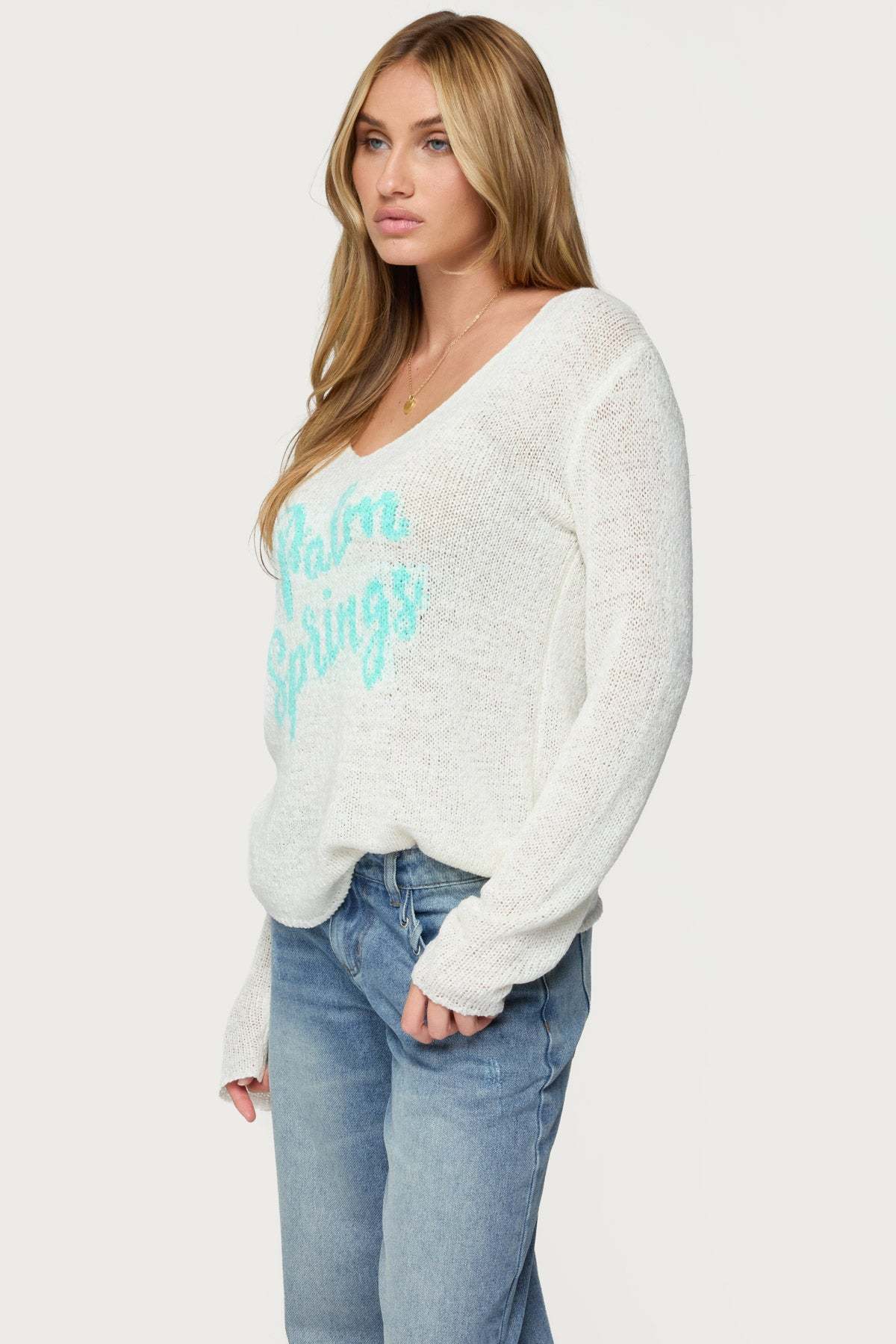 Palm Springs Light Knit Sweater - CREAM