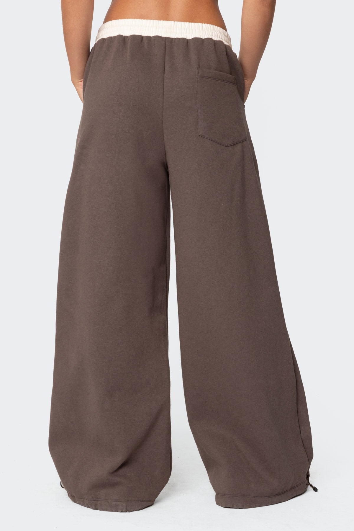 Mikki Wide Leg Sweatpants - BROWN