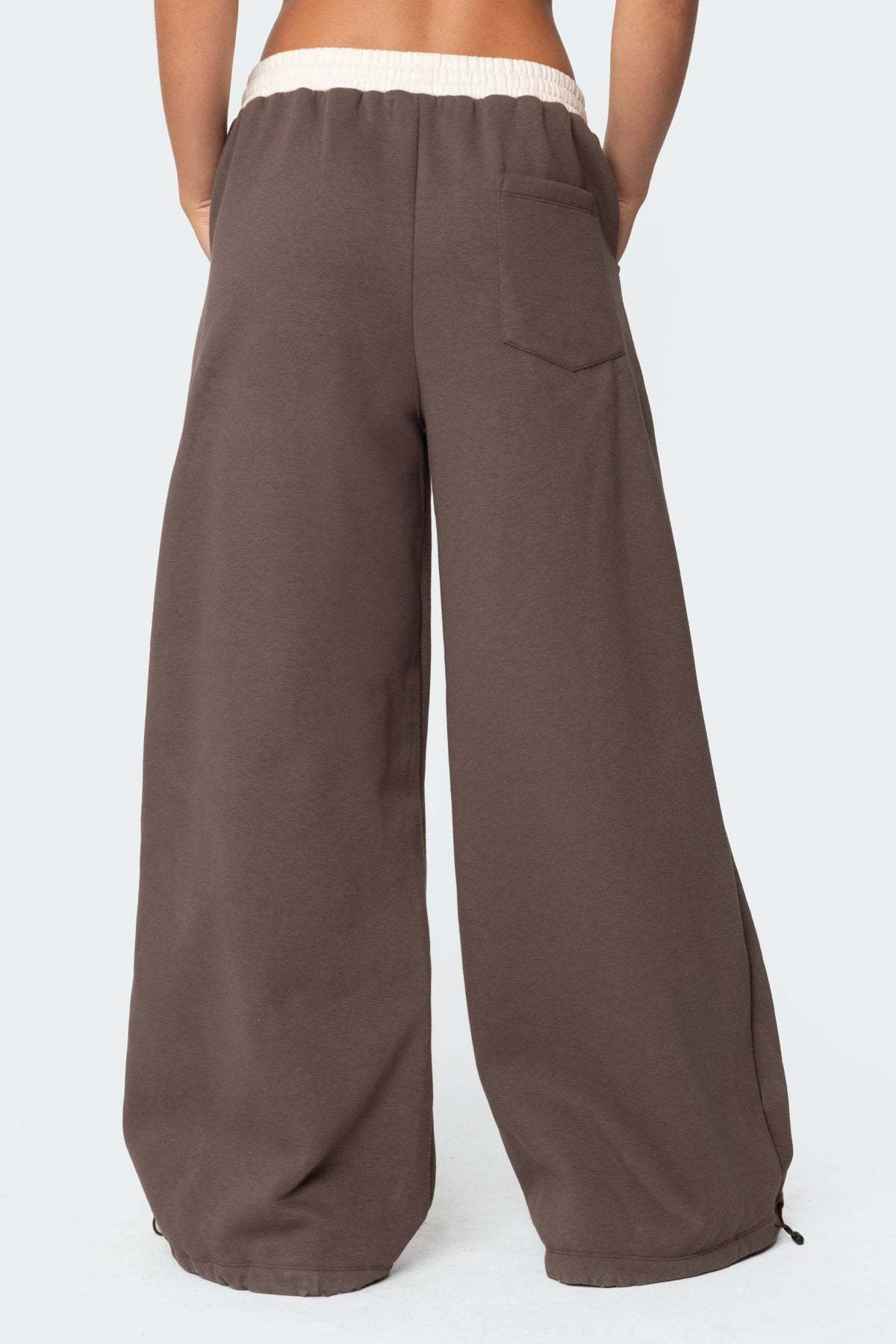 Mikki Wide Leg Sweatpants - BROWN