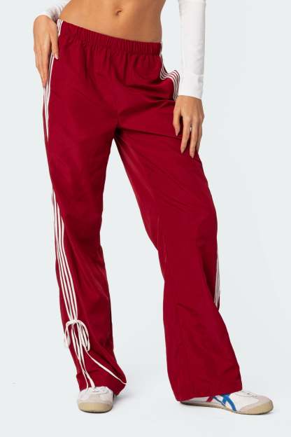 Remy Ribbon Track Pants - RED