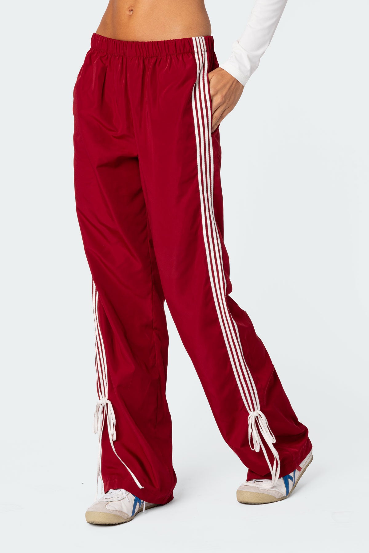 Remy Ribbon Track Pants - RED