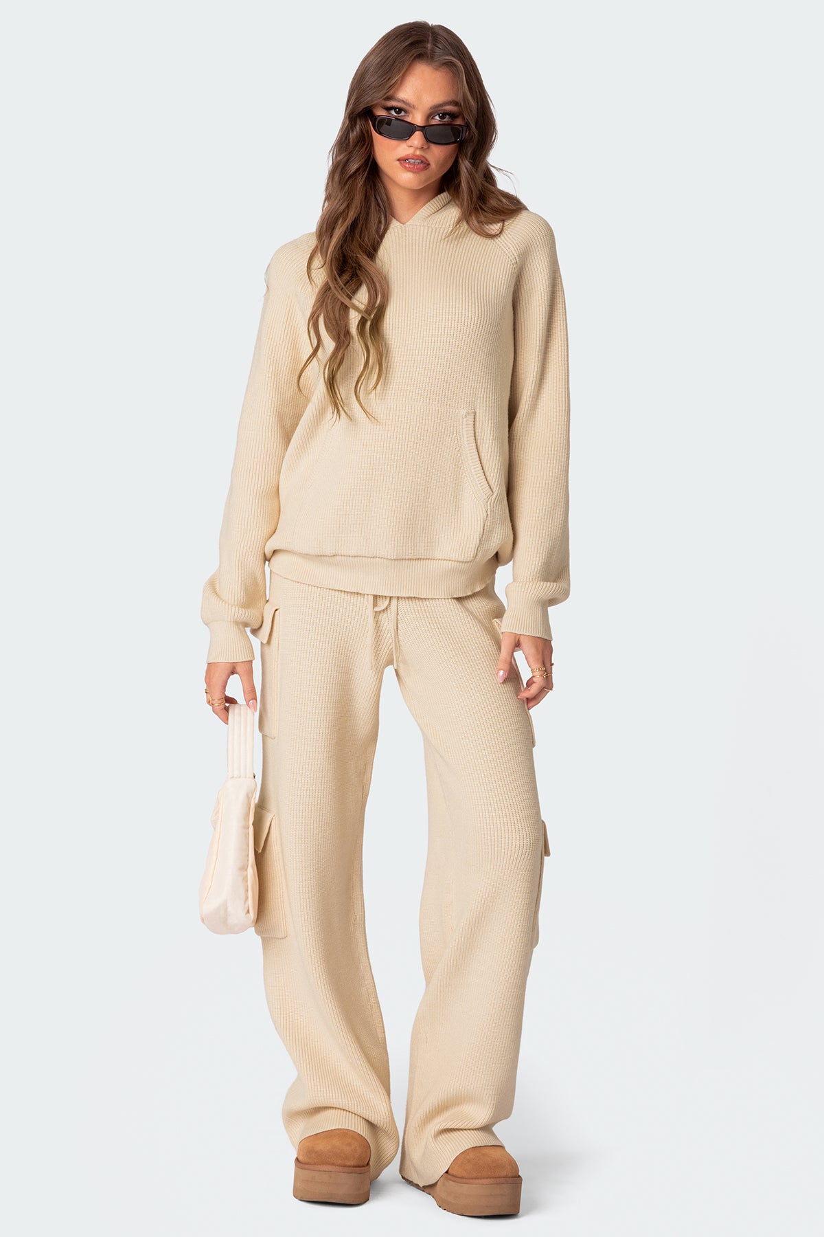 Wynter Knit Cargo Pants - CREAM