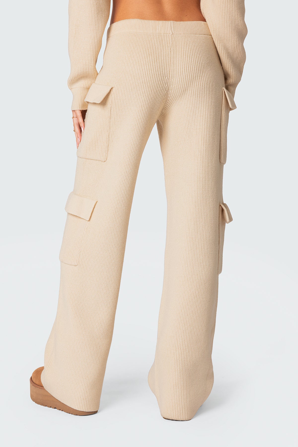 Wynter Knit Cargo Pants - CREAM