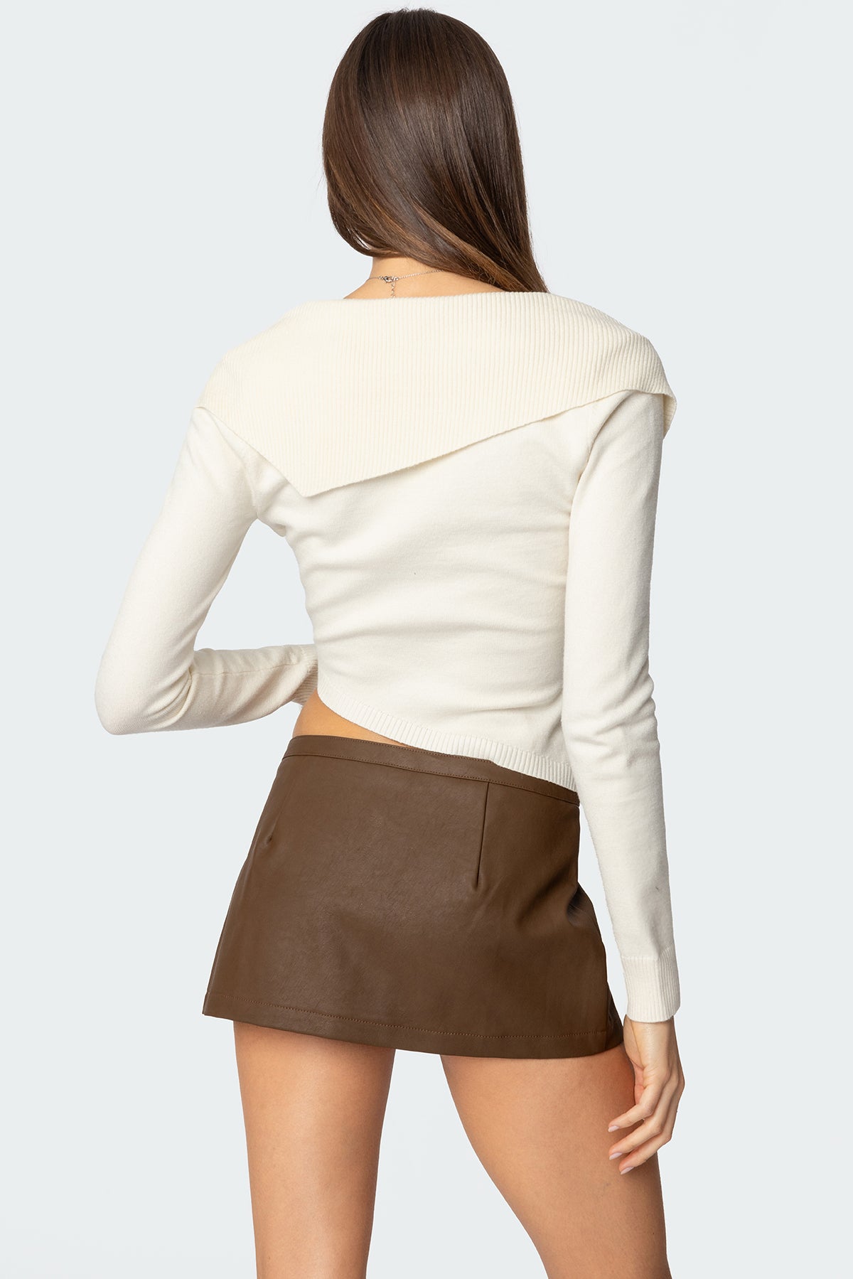 Sorrel Asymmetric Knit Top - CREAM