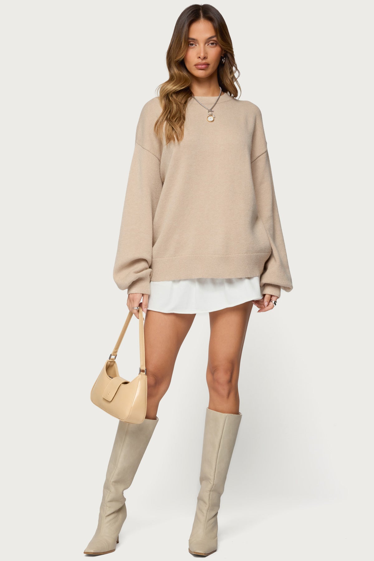 Aminata Oversized Sweater - BEIGE