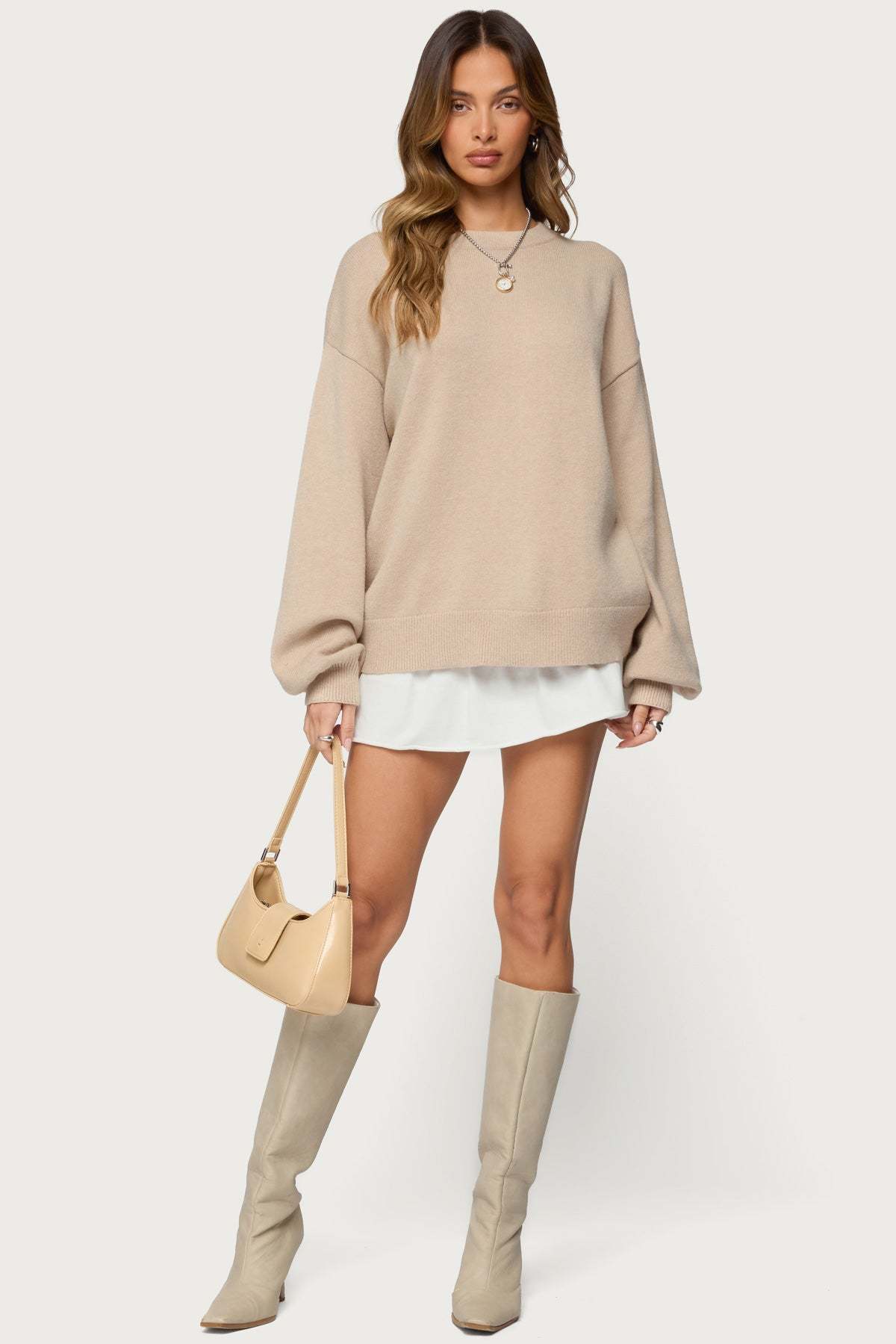 Aminata Oversized Sweater - BEIGE