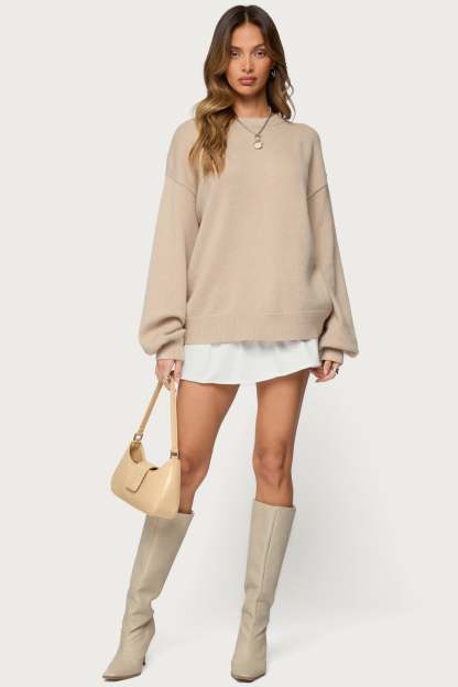 Aminata Oversized Sweater - BEIGE