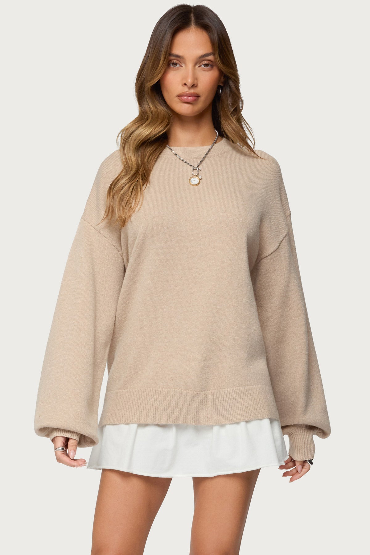 Aminata Oversized Sweater - BEIGE
