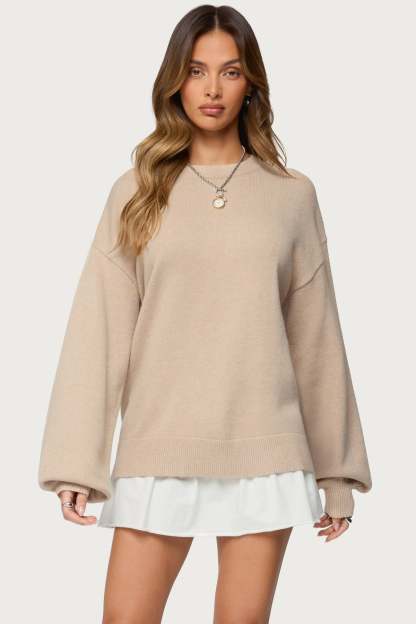 Aminata Oversized Sweater - BEIGE