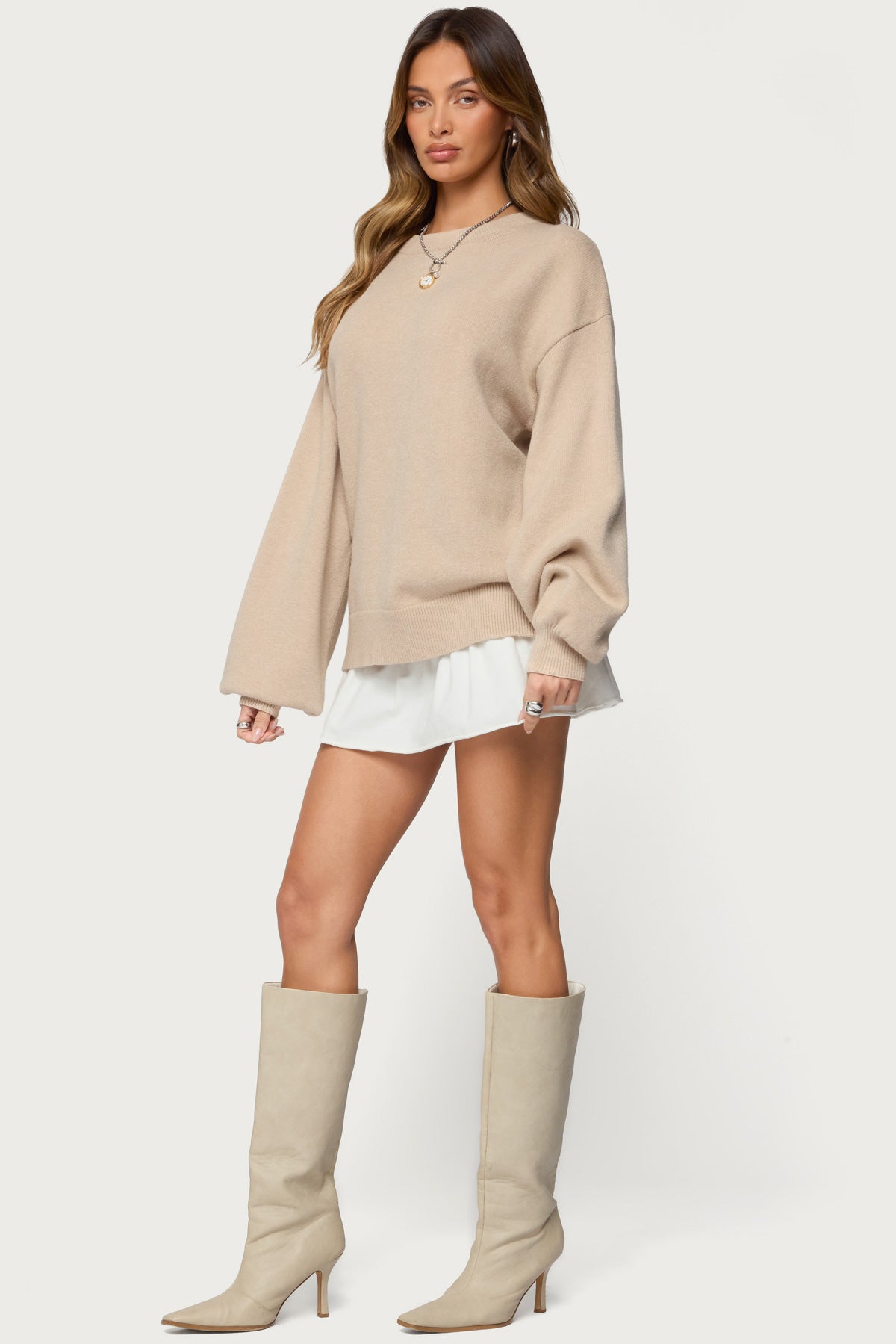 Aminata Oversized Sweater - BEIGE