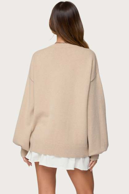 Aminata Oversized Sweater - BEIGE