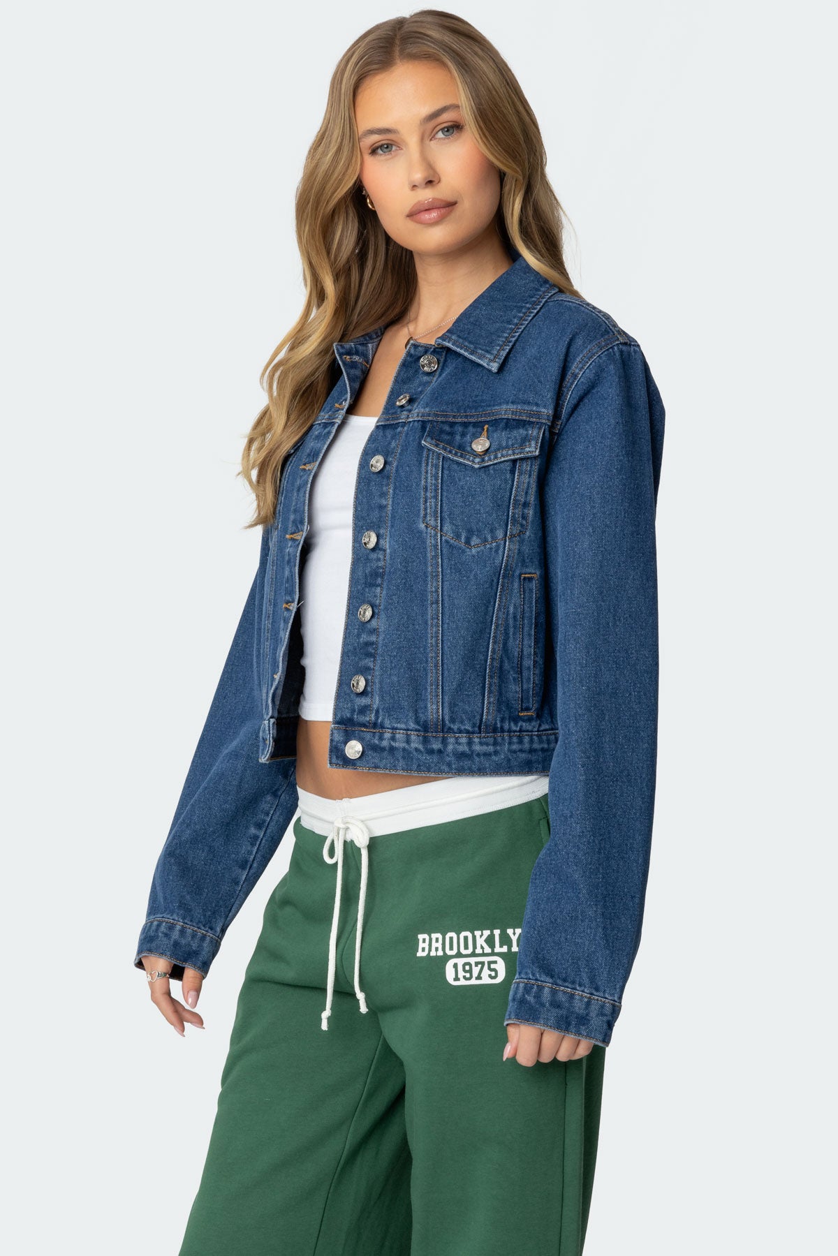 Barb Denim Jacket - BLUE WASHED