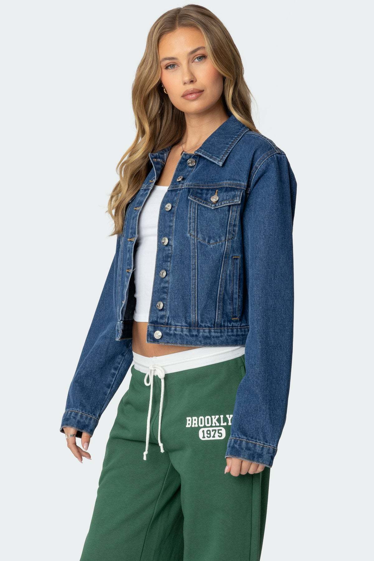 Barb Denim Jacket - BLUE WASHED