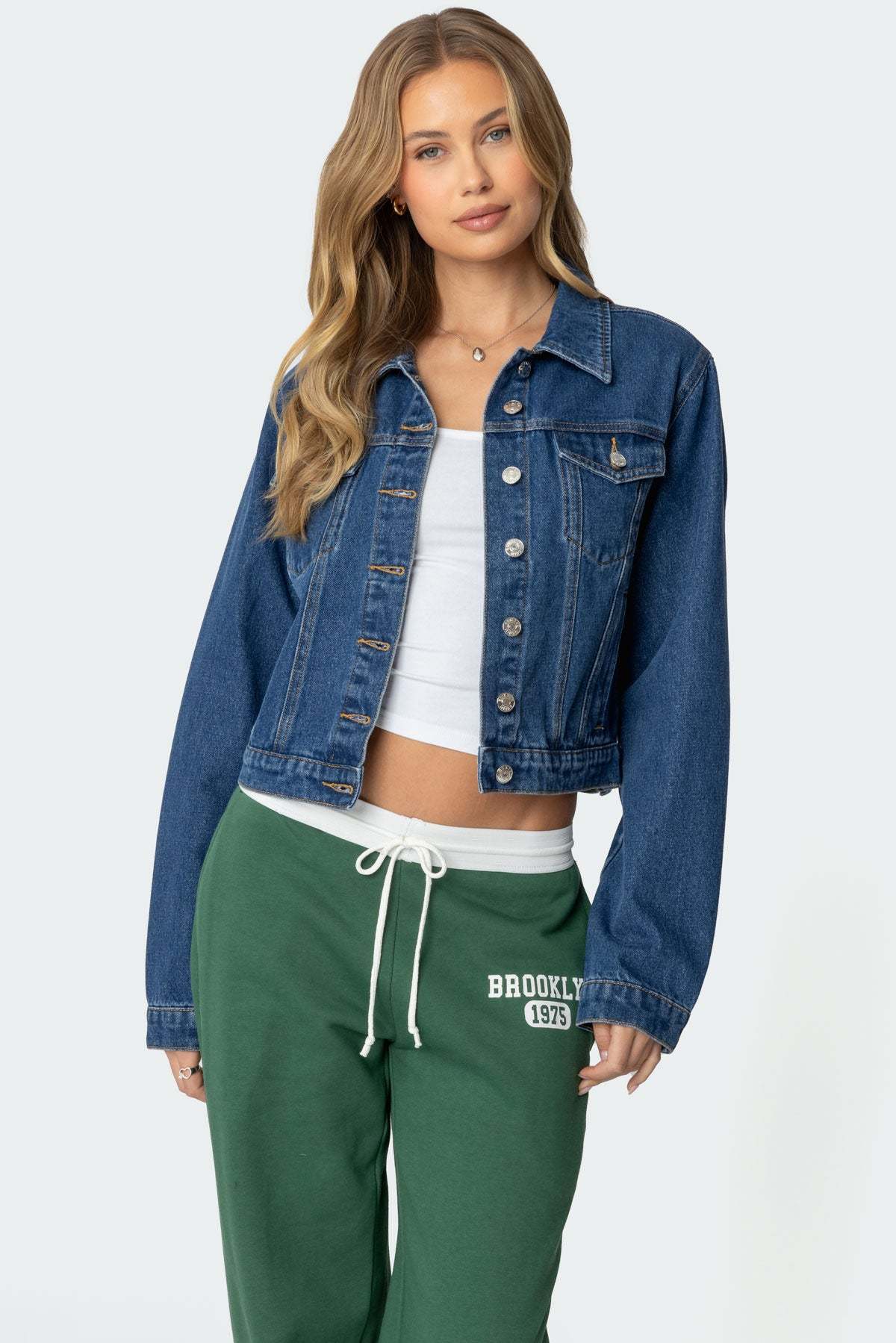 Barb Denim Jacket - BLUE WASHED