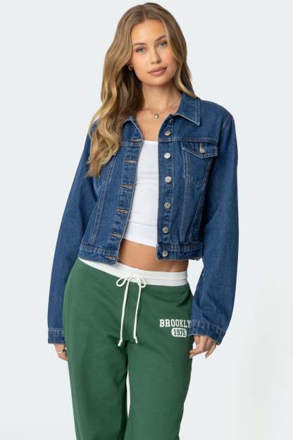 Barb Denim Jacket - BLUE WASHED