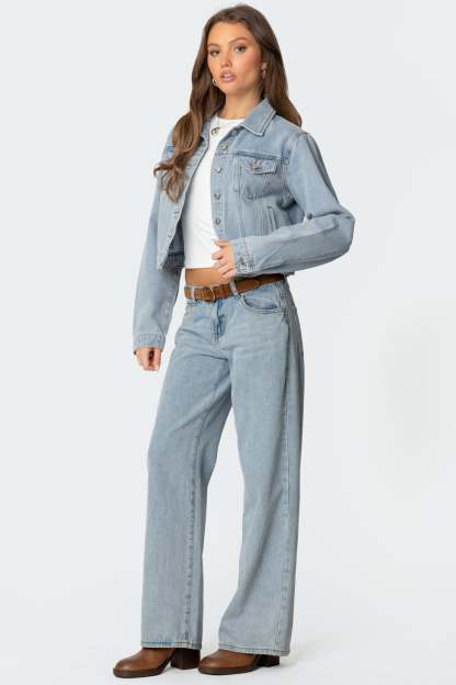 Barb Denim Jacket - LIGHT BLUE