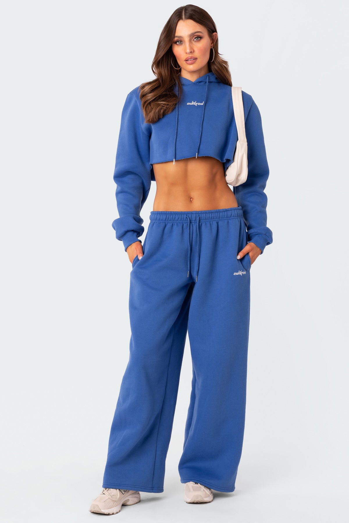 Brenna Low Rise Wide Sweatpants - BLUE