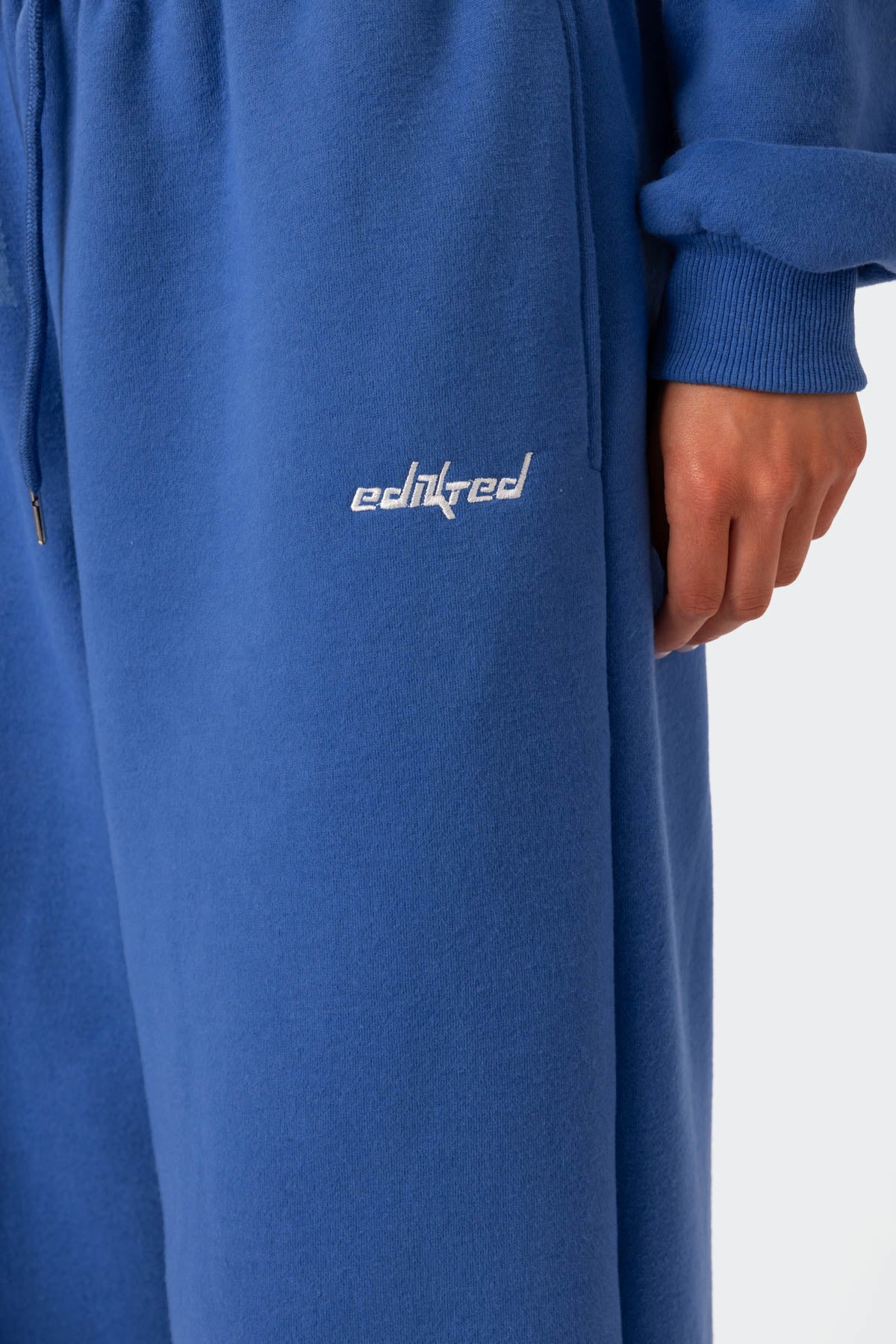 Brenna Low Rise Wide Sweatpants - BLUE