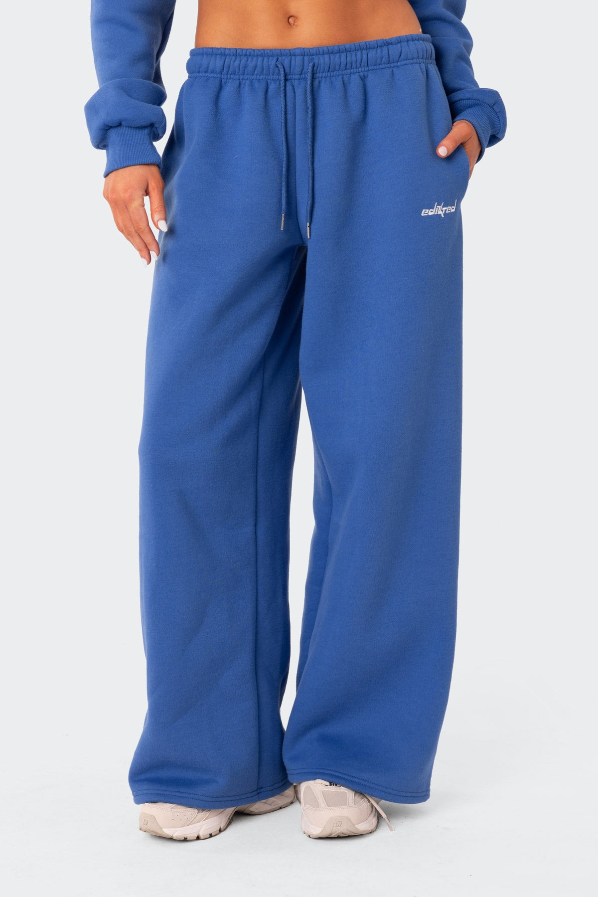 Brenna Low Rise Wide Sweatpants - BLUE