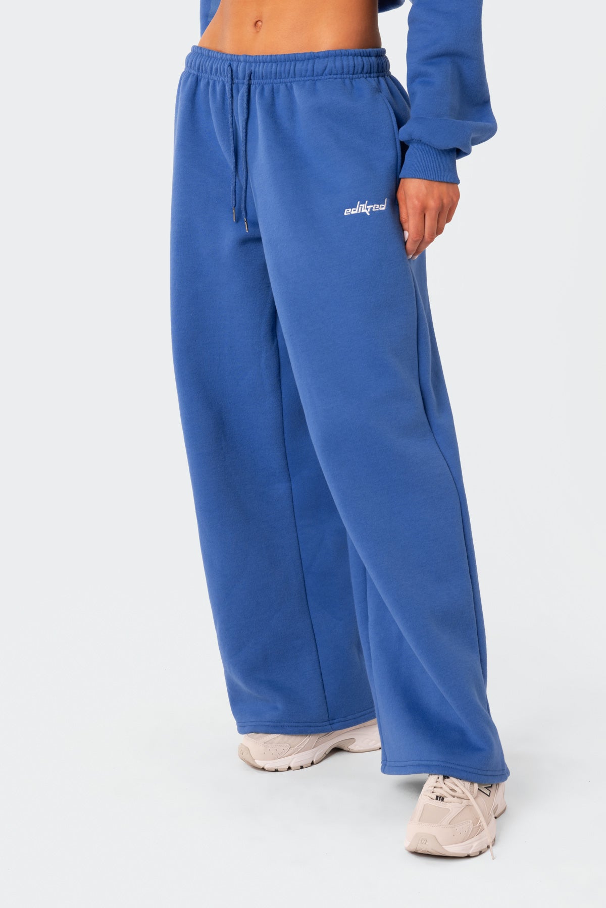 Brenna Low Rise Wide Sweatpants - BLUE