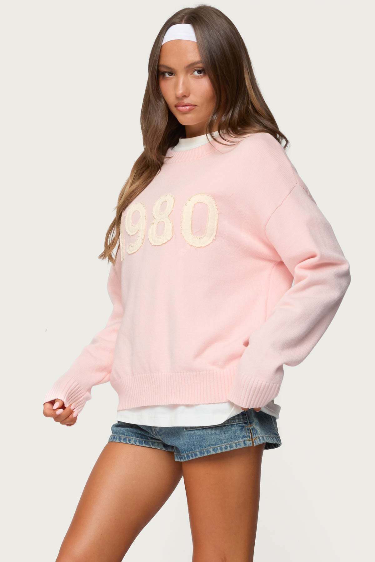 1980 Oversized Sweater - LIGHT-PINK