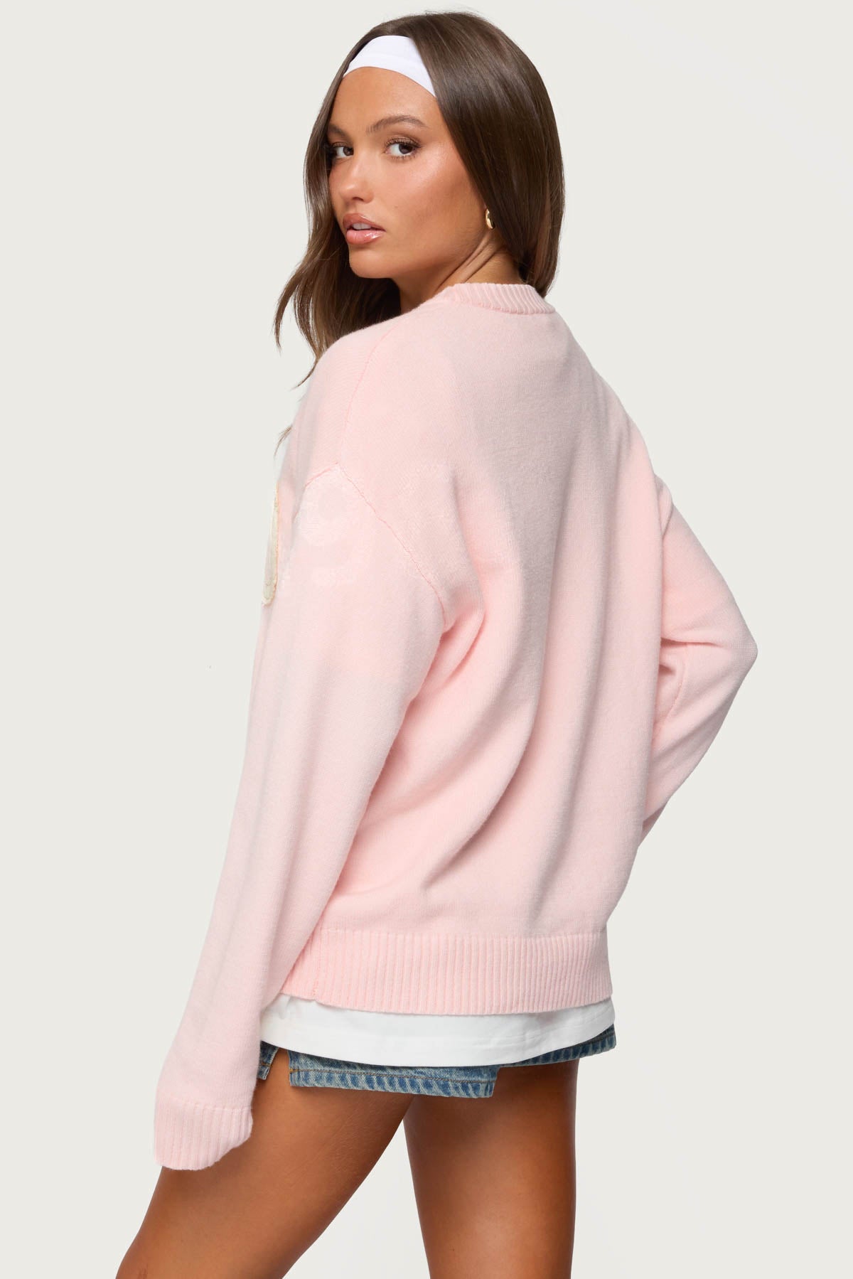 1980 Oversized Sweater - LIGHT-PINK
