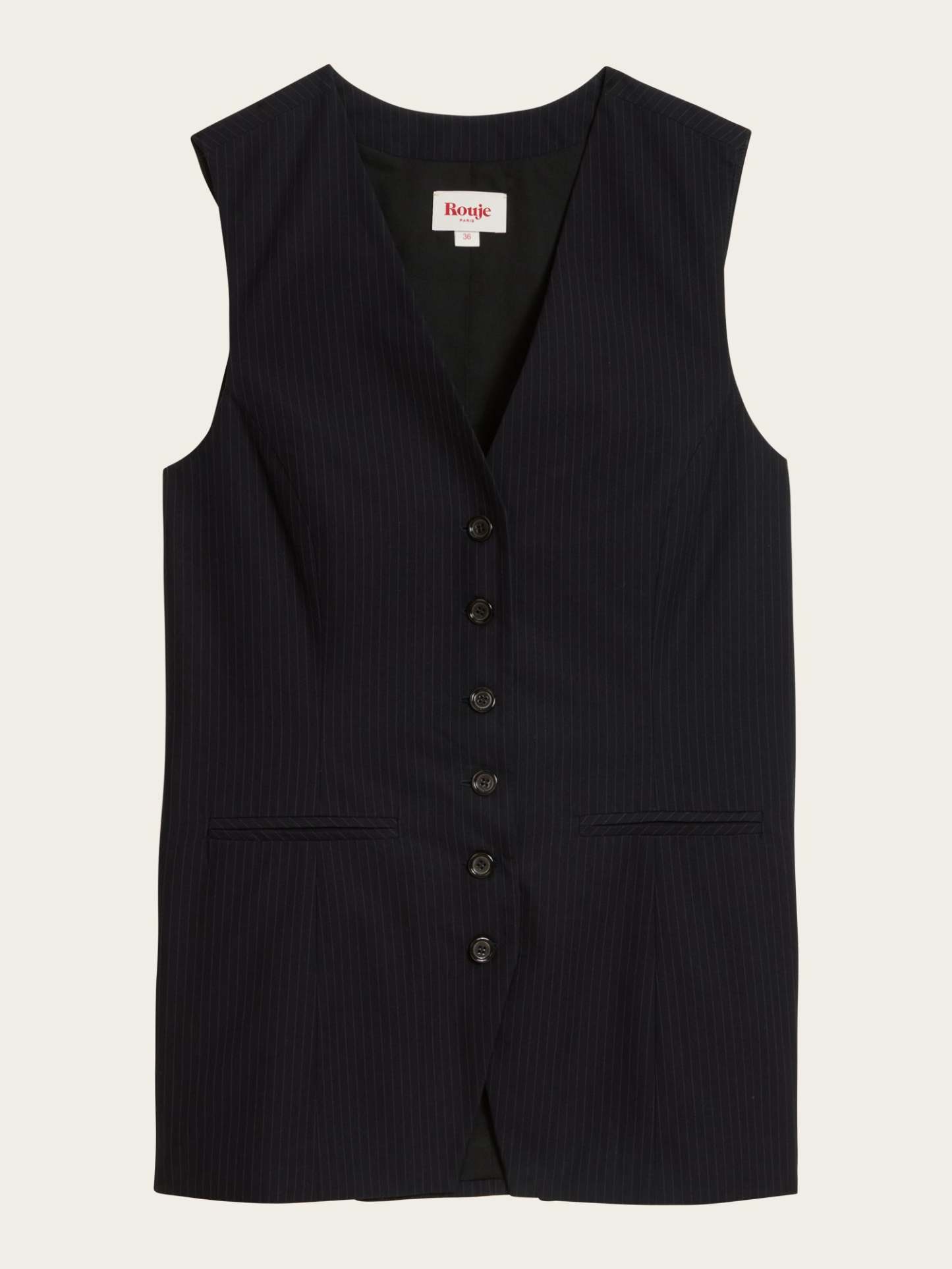 Gilet FABRICE - RAYURES NOIRES