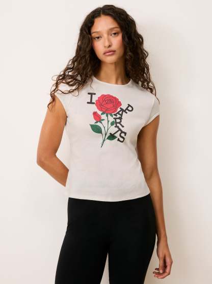 T-shirt FERGUS - ILOVEPARIS ÉCRU