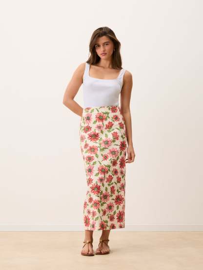 Jupe FRANCINE - SUNFLOWER ECRU