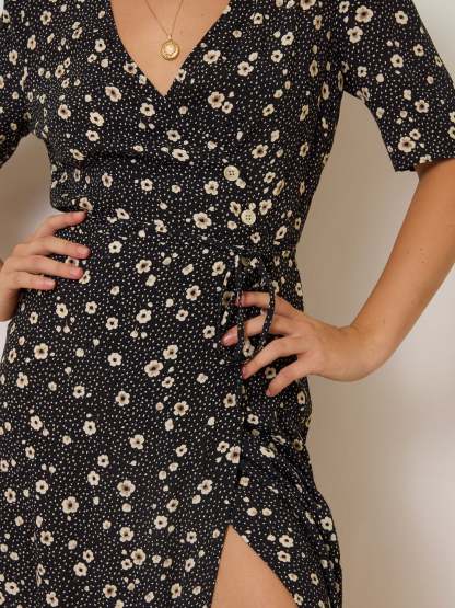 Robe GABIN - FLEURSDENUIT NOIR