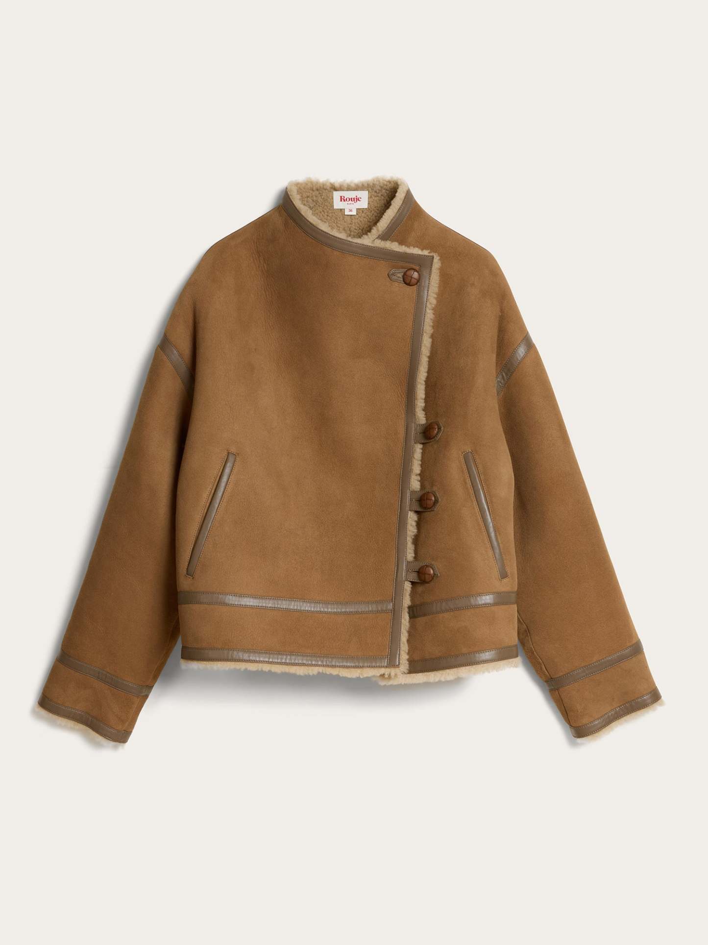 Manteau GEDEON - PEAULAINEE TAUPE