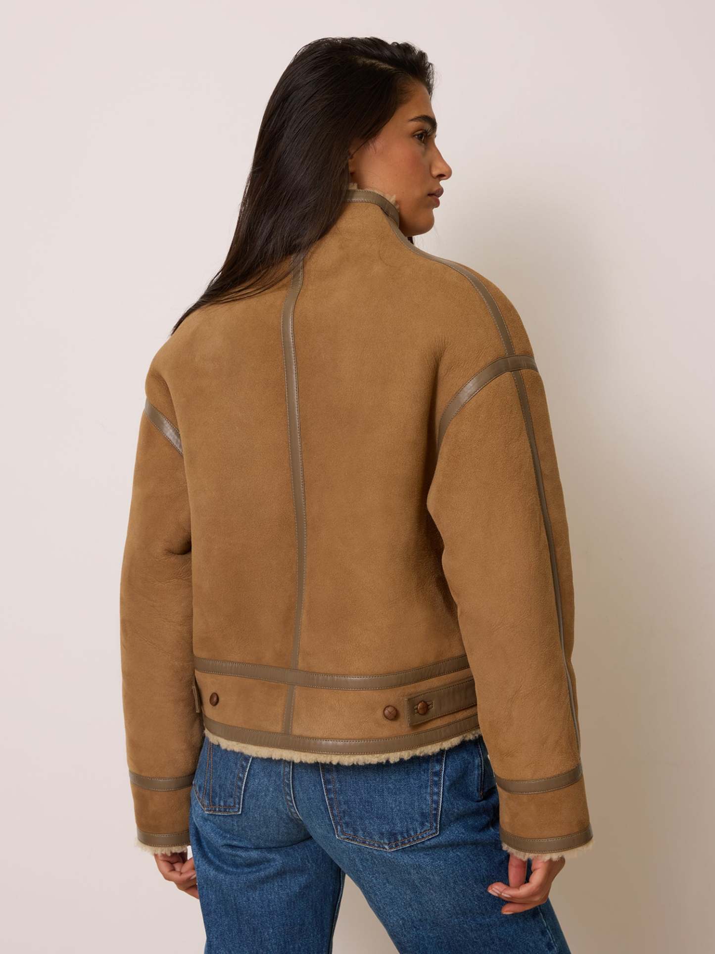 Manteau GEDEON - PEAULAINEE TAUPE