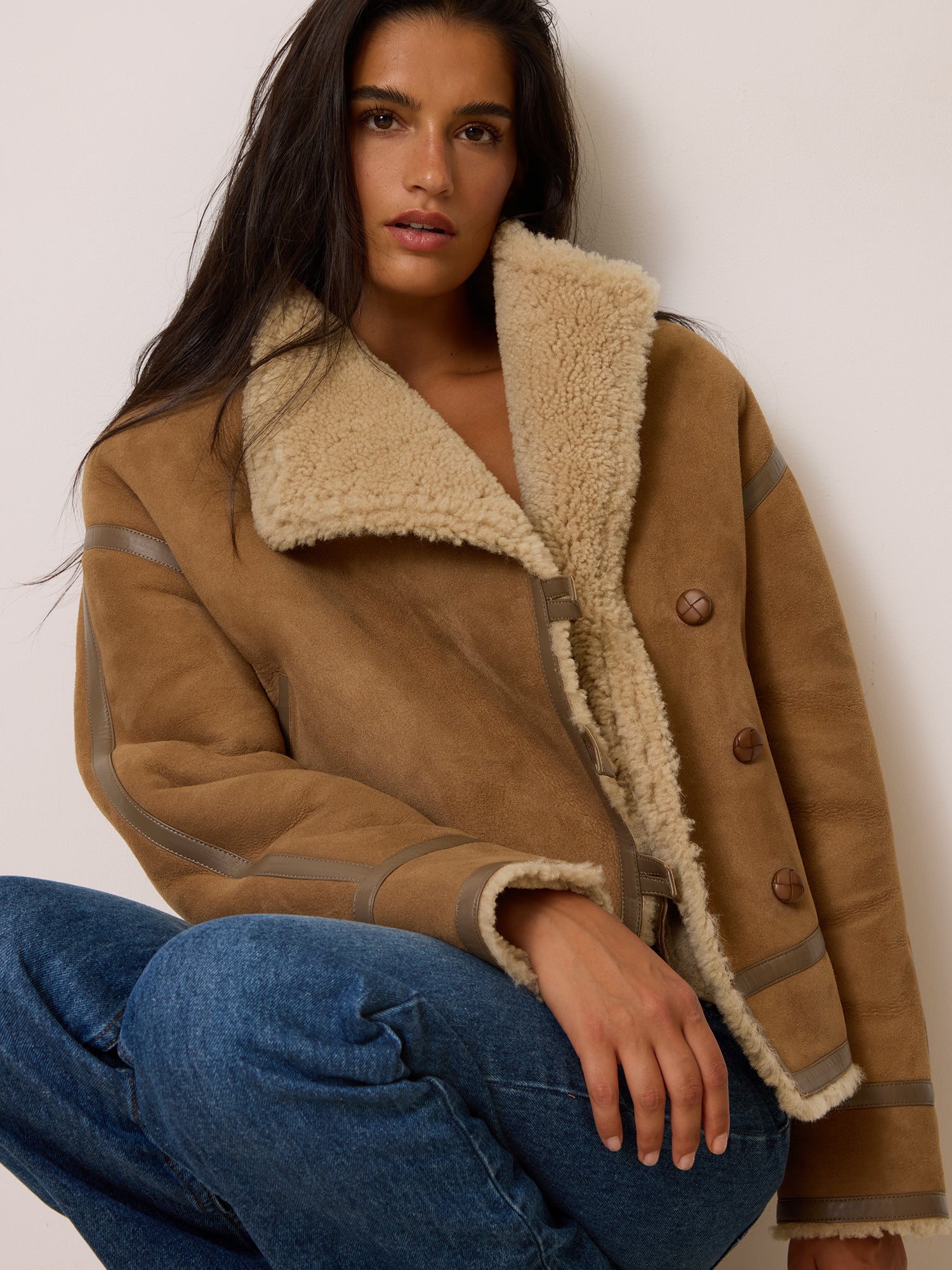 Manteau GEDEON - PEAULAINEE TAUPE