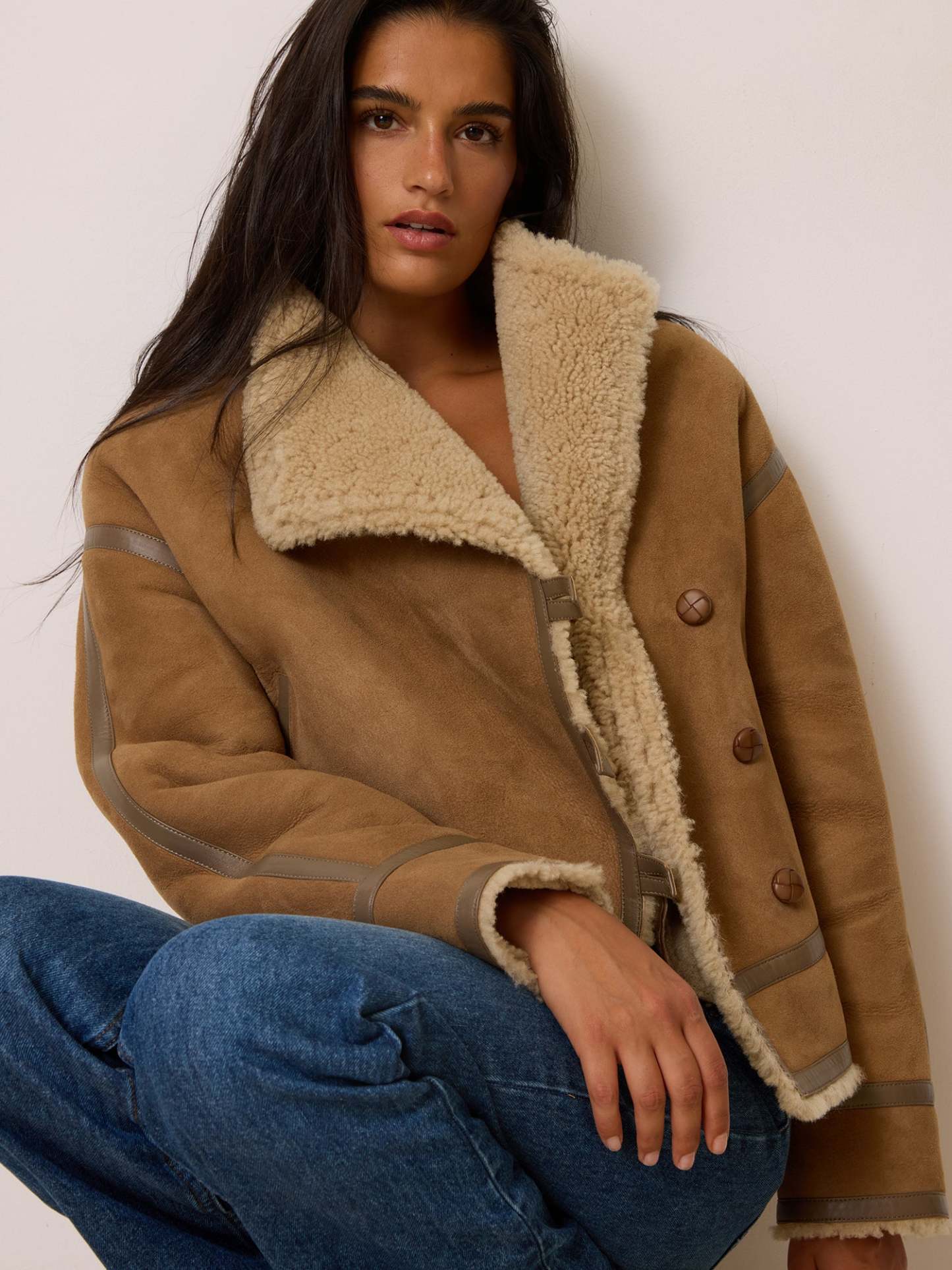 Manteau GEDEON - PEAULAINEE TAUPE