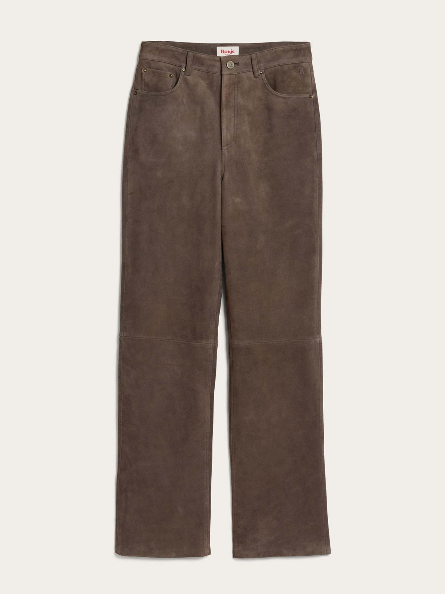 Pantalon GERMAIN - SUEDE TAUPE