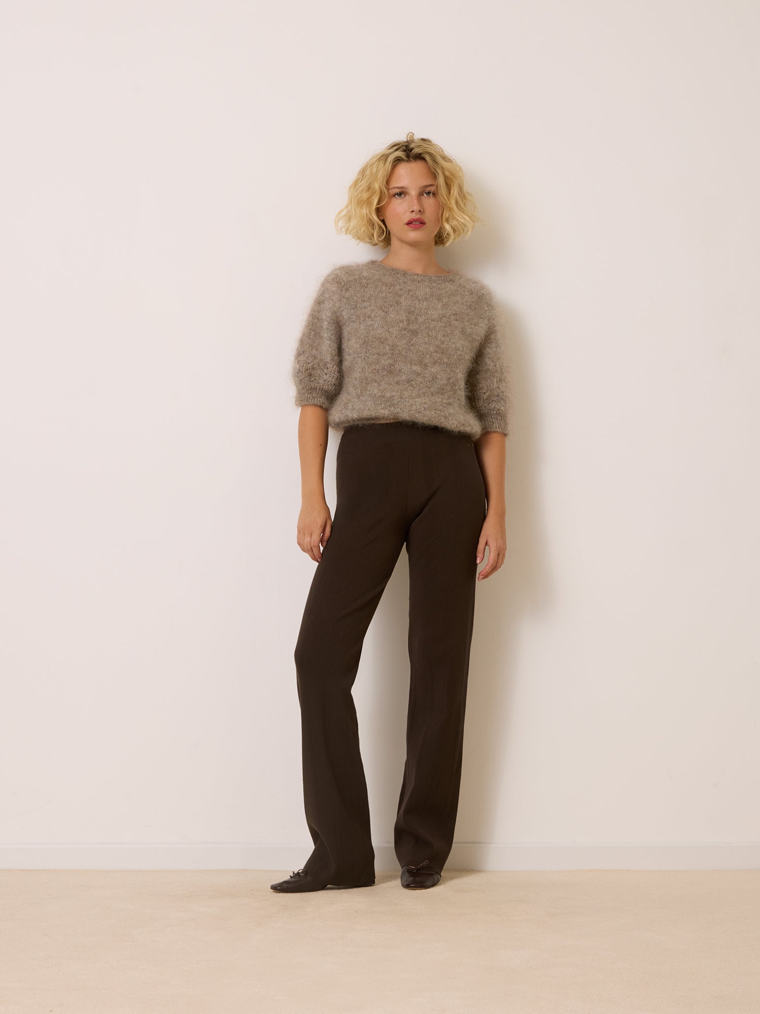 Pantalon GRACE - Uni Chocolat